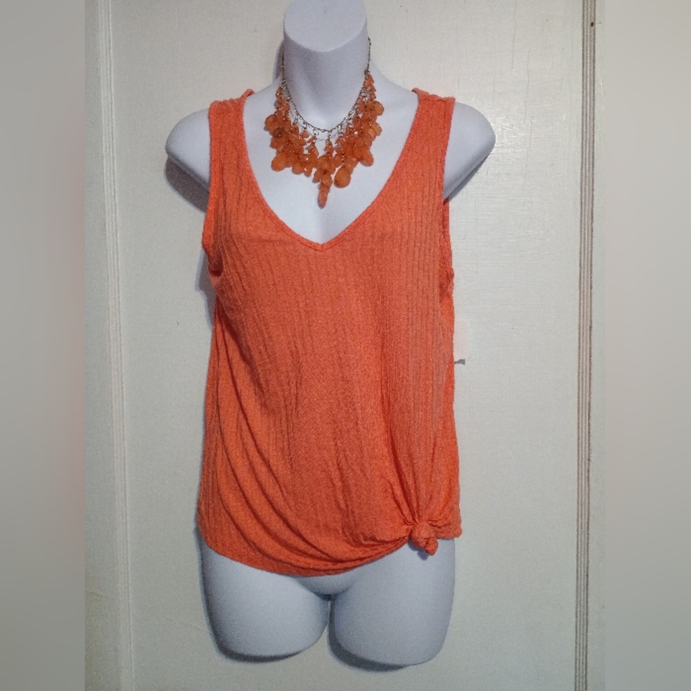 🌺BUNDLE ONLY🌺 Mudd Orange Tank Top with Knot Detail